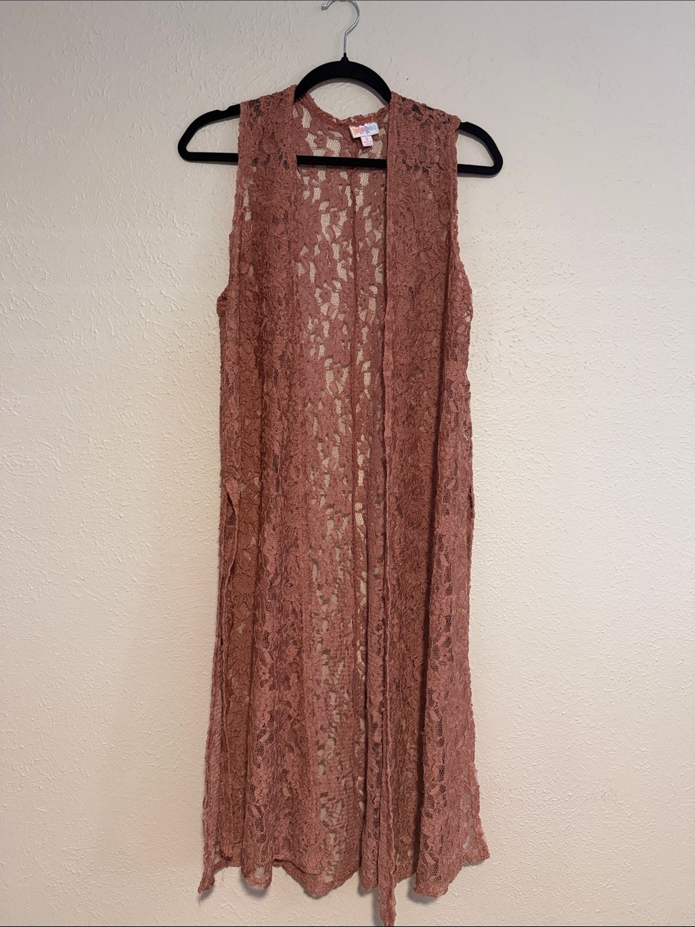 LuLaRoe Dusty Rose Lace Duster